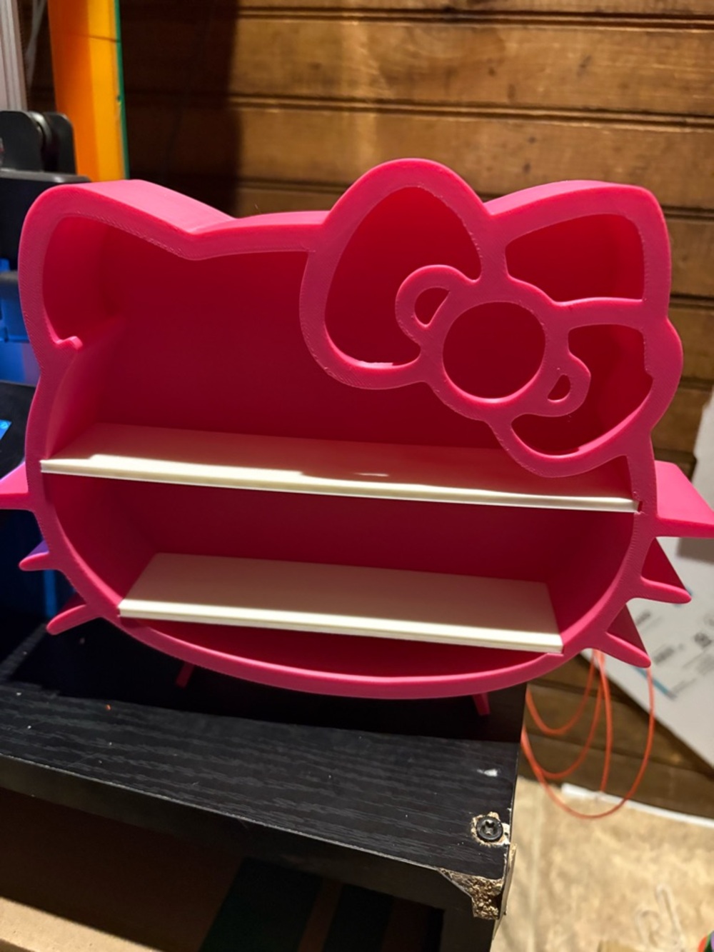 Sanrio Pink Hello Kitty Shaped Shelf Organizer